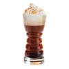 Weingläser Originalität Glas Kaffeetasse Spirale Streifen Saft Cappuccino Milch Vaso 120/220/340ML Transparent Kaltgetränk Teetasse
