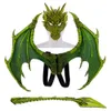 Decoración de fiesta infantil de Halloween Dragon Wings Tail Mask set props