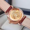 Нарученные часы REEF TIGER/RT VINTAGE BUSINESS WATCES для мужчин Rose Gold Tone Sokelet Автоматические часы коричневый кожаный ремешок RGA1917