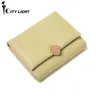 Wallets Fashion Simple Three Fold Wallet for Dames Soft Pu Leather Small Fresh Coin Purse Card Holder Ladies Clutch Female