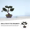 Dekorative Blumen, künstlicher Topf, gefälschter Baum, Topf, Bonsai, Kiefer, realistischer Lavendel, Faux, Diy, Willkommen, Simulation, Dekoration, Dekoration, einladend