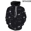 هوديز الرجال 2023 أزياء STARRY SKY MEN WENERS 3D طباعة من البلوزات غير الرسمية Pullover Boy Girl Kids Streetwear Tops