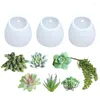 Decorative Flowers 7Pcs Lifelike Artificial Plants Succulent With 3Psc White Ceramic Flower Pots Gardening Vases Home Decor Accessories