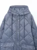Women s Jackets YENKYE Women Vintage Oversize Long Hooded Parkas Autumn Winter Sleeve Buttons Pockets Female Warm Coat 230225
