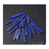 coche dvr Piedra Natural Lapis Lazi Cuarzo Stick Point Beads Top Perforado Azul Suelto Colgante Para Fabricación de Joyas Alrededor de 2 Mm Agujero Entrega de Gota Dh1P8