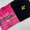 Men's Hoodies Sweatshirts Young Thug Pink Sp5der 555555 Hoodie Men Women High Quality Foam Print Spider Web Graphic 555555 Sweatshirts Pullovers 6HSHX5MO