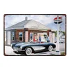 Tankstelle Kunst Malmalerei Motoröl Schild Auto Shabby Chic Maltesmale Wall Bar Garage Home Kunst basteln personalisierte Dekoration Metall Zinnschilder Größe 30x20 cm W02