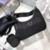 Luxurys Designers Bag Pra 3-in-One Under-Arm Bag Hobo Crescent Bag Nylon Canvas Versatile Chain Bagシングルショルダー斜めのハンドバッグクロスボディバッグブラック財布