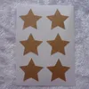 Embrulhe o adesivo de estrela de Kraft Brown Kraft Natural com vários tamanhos Setos de envelopes personalizados vedações de envelope