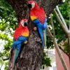 Decorações de jardim para casa Faça você mesmo Árvore Papagaio Escultura Pingente Decoração de parede Parque Animal