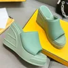 Sexy Women slide high heels sandal slipper luxury design shoes Fashion square head sandals leathers super quality. size35-42