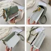 Sacs de soirée Lady Crossbody Bag Contrast Color Leather For Women Travel Fashion Simple Shoulder