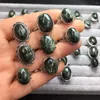 Cluster Rings 1 Pc Fengbaowu Natural Seraphinite Ring Oval Cabochon 925 Sterling Silver Crystal Quartz Healing Stone Fashion Jewelry Gift