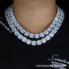 Collier de diamants de laboratoire à la mode 14K or blanc fiançailles mariage Chocker collier pour femmes hommes Hiphop bijoux cadeau