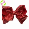 20 cm paljett Rainbow Big Ribbon Bow Hair Clip for Girls Kids Handgjorda butik Knut Hårbåge Hairgrips Hårtillbehör 1751