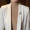 Broschen Pins Koreanische Mode Englisch Buchstabe A Für Frauen Kristall Metall Revers Anzug Kleid Abzeichen Schmuck Kleidung Zubehör