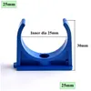 CAR DVR WATERING Utrustning 220 st 2050mm Blue PVC Pipe Clamp Connector Garden Irrigation Aquarium Fish Tank Tube Adapter Beslag Fixing Jo DHY73