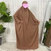 Ubranie etniczne szata rękawa muzułmańska odzież modlitewna plus rozmiar eid hooded jilbab abaya długie khimar pełna okładka Ramadan suknia islamska