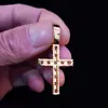 Anhänger Halsketten Männer Frauen Hip Hop Kreuz Halskette mit 4mm Zirkon Tennis Kette Bling Iced Out Schmuck Mode Geschenk