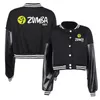 Jackets s jackets moda moda outono harajuki estilo beisebol curto fitness dança letras gráficas o pescoço mangas compridas streetwear 230225