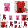 CAR DVR Party Favor 25 cm Rose Bear Simation Flower Gift Soap Soap Teddy Birthday Hug Drop Drobl