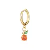 Boucles d'oreilles pendantes 1pcs femmes fruits d'été avec cristal de zircon coloré banane raisin pêche pomme orange pendentifs d'oreille filles bijoux de mode