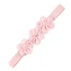 Nytt barns hårband handgjorda 3 Pearl Water Loluble Flower Headband Baby Headwear Chiffon pannband hårband