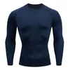 Men's T Shirts T-shirt Men's Tracksuit Rashgarda MMA Long Sleeves Top Compression Shirt Bodybuilding Fitness Casual Men Brand Clothing