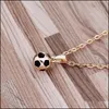 voiture dvr Pendentif Colliers Sport Bijoux En Acier Inoxydable Football Collier Pour Hommes Et Femmes Football Charme Avec Chaîne Drop Delivery Pendentifs Dhvph