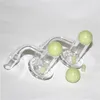 narghilè Quartz Banger Smoking Set 14mm 18mm Maschio Joint Terp Slurper quarzo nail bangers 45 90 Gradi Luminoso Incandescente Pearl Bead Per Dab Rigs Bong