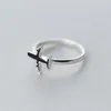 Cluster Rings Creative Cartoon Airplane Silver Color Ring Elegant Simple Wwomen's Wedding Charm Accessories Fashion Girl Jewelry Gift