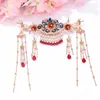 Cabeças de cabeceira vintage Tansel Long Wedding Hair Acessórios para noivas Crystal Pearls Hairpins Crowns Women Jewelry Gets Gifts Gifts