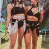 Rokken dames rok roze tassle lederen hoge taille sexy holle out aanpassen feestfestival slijtage boho dansende rand bodemskirts