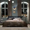 Bedding Sets Blue Gradient Geometry Modern Abstract Art Luxury Duvet Cover Set Premium High End 1200TC Cotton Soft 4Pcs Bed Sheet