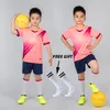 Outdoor TShirts Boys Football Jersey tracksuit Child Soccer Sports Uniforms Kids Play Ball Sportswear Kits vest children's football suit Socks 230227