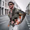 2024s Mens Casual vintage Shirts Short Sleeve Summer Hawaiian Shirt Skinny Fit Various Pattern Man Clothes Cardigan Blouse22