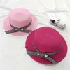 Brede randmutsen mode dames hoedentje plat strand zomer rietje vrouwelijk dame parel lint zon cap sombrero femme chapeu feminino