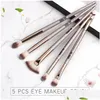 Makeup Brushes Maange 6Pcs Set Pro Powder Eyeshadow Eyeliner Eye Brow Blend Concealer Shading Make Up Brush Cosmetic Tool Kit Drop D Dh2Vz