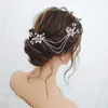 أغطية الرأس HP140 Silver Bride Hair Associory Assories Bridal Headwear Tiara مع مقاطع مجوهرات مشط