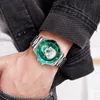 腕時計Skmei Skull CaCual Quartz Watch Men Watches 3BAR防水3Dリリーフパターンラインストーンステンレススチールストラップ