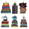 Kerstdecoraties Boom Acryl Hangende kerstboek Hanger Decoratief Stack Ornament voor festivalvakantie