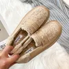 Dress Shoes Women Lambswool Loafers Winter Cotton Shoes Ladies Patchwork Fur Flats Cashmere Moccasins Mujer Plus Size Wool Sneakers 34-43 230227