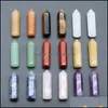 car dvr Stone Polished Hexagon Prism Reiki Healing Chakra Natural Pillar Palm Quartz Mineral Crystal Tumbled Gemstone Hand Piece Home Decora Dhizb