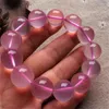 Strand 14mm 15mm 16mm Mozambique Natural Quartz Light Crystal Big Round Beads Bracelets Women Lady Charm Stretch Bracelet