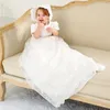 Fille Robes Haut de gamme Petite Robe Arc Extra Long Princesse Bébé Brithday Formelle Baptême Clohtes Pour 1 An RBF184004