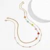 Choker Ethnic Fashion Colorful Seed Beads Daisy Flower Necklace Women Summer Beach Chains Necklaces Collar Vintage Jewelry Gift