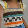 crochet colorido top