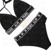 Mektuplar Bayanlar Bikinis Mayo Plaj Sütyenleri Set Rahat Tel Ücretsiz Spor Siyah Spor Sütyen Panties Bikini Mayo Seti