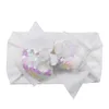 A277 hot selling sequin bow nylon hair band ISN rib band bow headband hair accessories