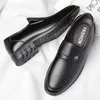 Dress Shoes 2022 Men Summer Leather Shoes Pointed Toe Quality Black Genuine Leather Soft Man Breathble Shoes For Man Summer R230227